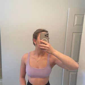 Bikini top violet aerie scoop neck ribbed. Small.